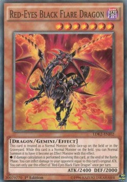 Red-Eyes Black Flare Dragon LDK2-ENJ02 Common Englisch