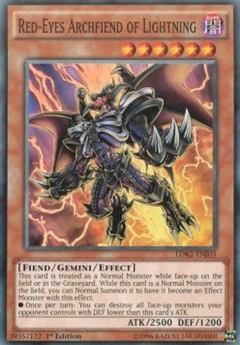 Red-Eyes Archfiend of Lightning LDK2-ENJ03 Common Englisch