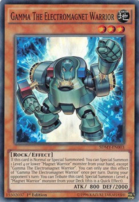 Gamma The Electromagnet Warrior SDMY-EN003 Super Rare Englisch