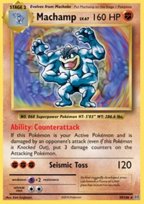 Machamp EVO-59 Holo Rare Englisch