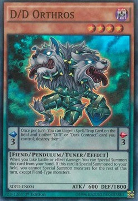 D/D Orthros SDPD-EN004 Super Rare Englisch