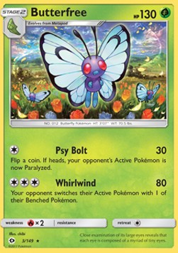 Butterfree SUM-3 Rare Englisch
