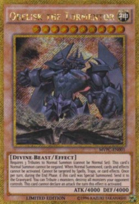 Obelisk the Tormentor (V.1) MVP1-ENC01 Gold Secret Rare Englisch