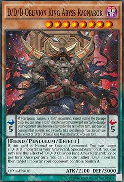 D/D/D Oblivion King Abyss Ragnarok OP04-EN010 Super Rare Englisch