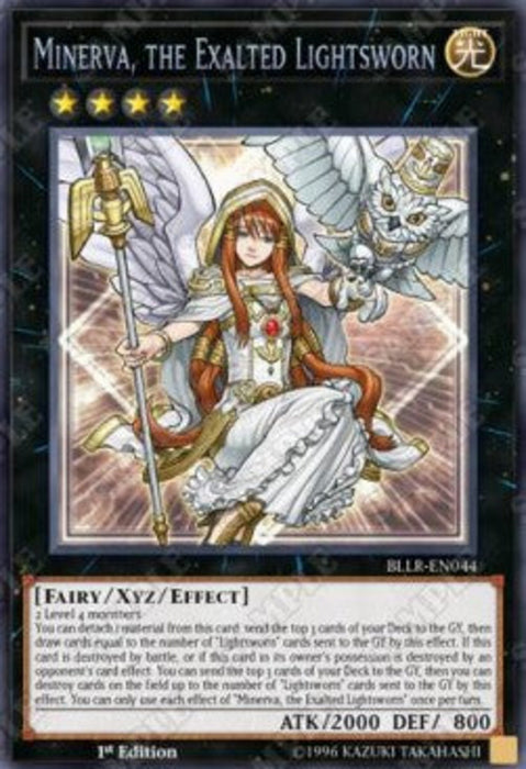 Minerva, the Exalted Lightsworn BLLR-EN044 Secret Rare Englisch