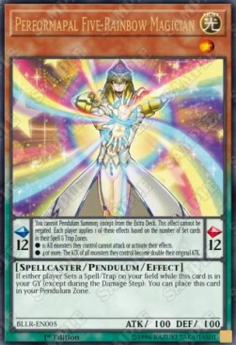 Performapal Five-Rainbow Magician BLLR-EN005 Ultra Rare Englisch