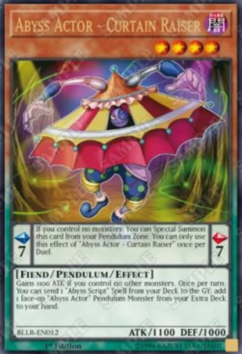 Abyss Actor - Curtain Raiser BLLR-EN012 Ultra Rare Englisch