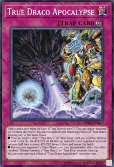 True Draco Apocalypse OP05-EN013 Super Rare Englisch