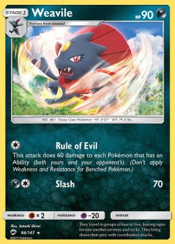 Weavile BUS-86 Rare Englisch