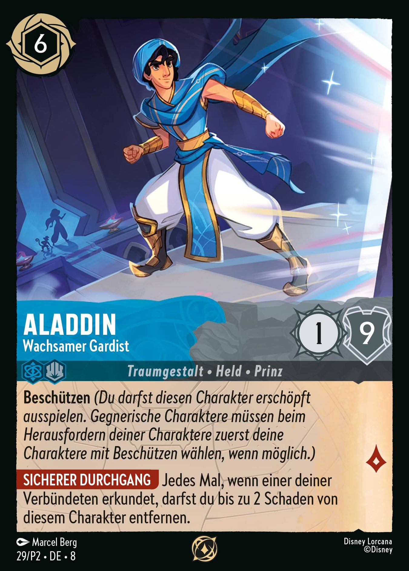 Alle Aladdin Charakterkarten in Disney Lorcana