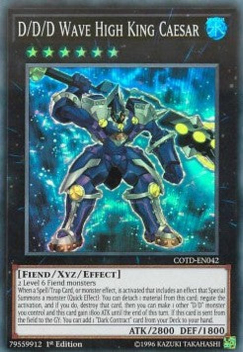 D/D/D Wave High King Caesar COTD-EN042 Super Rare Englisch