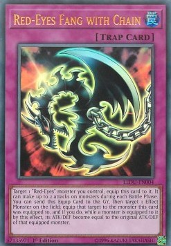 Red-Eyes Fang with Chain LEDU-EN004 Ultra Rare Englisch