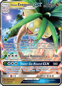 Alolan Exeggutor GX CIN-74 Ultra Rare Englisch