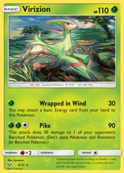 Virizion SLG-8 Holo Rare Englisch