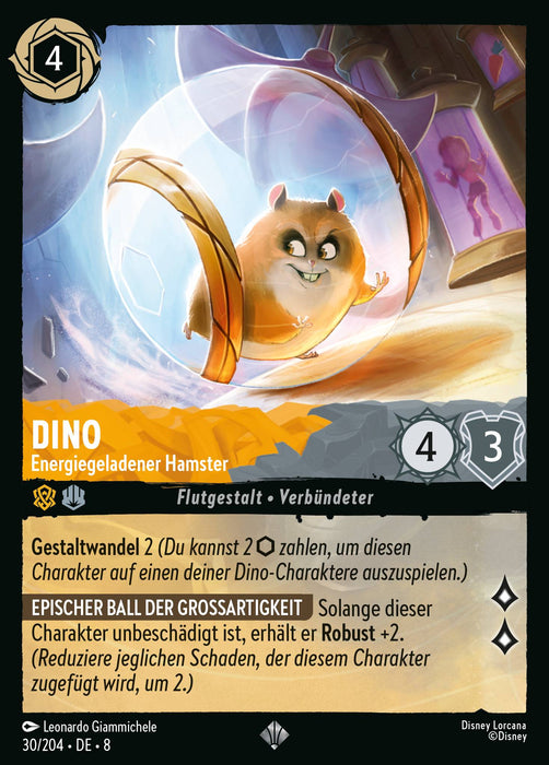 Dino - Energiegeladener Hamster 8JAF-030 Super Rare Deutsch