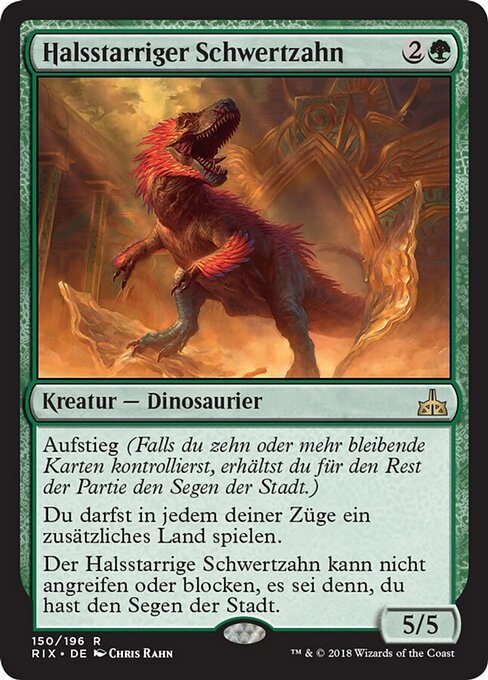 Halsstarriger Schwertzahn RIX-150 Rare Deutsch