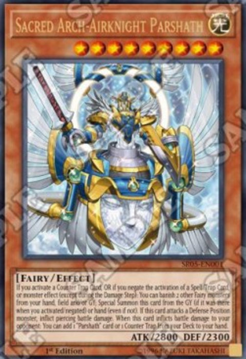 Sacred Arch-Airknight Parshath SR05-EN001 Ultra Rare Englisch