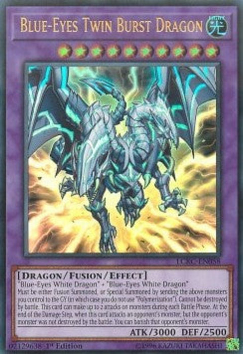Blue-Eyes Twin Burst Dragon LCKC-EN058 Ultra Rare Englisch