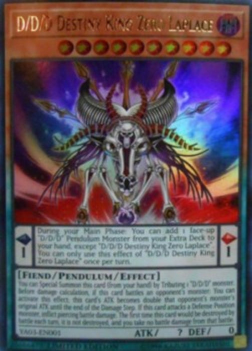 D/D/D Destiny King Zero Laplace YAXX-EN03-01 Ultra Rare Englisch