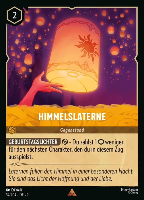 Himmelslaterne 9FAB-032 Rare Deutsch