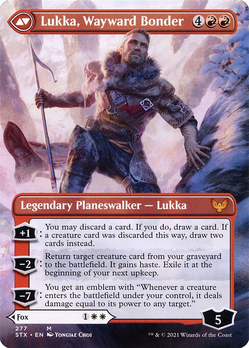 Mila, Crafty Companion // Lukka, Wayward Bonder - Back Face