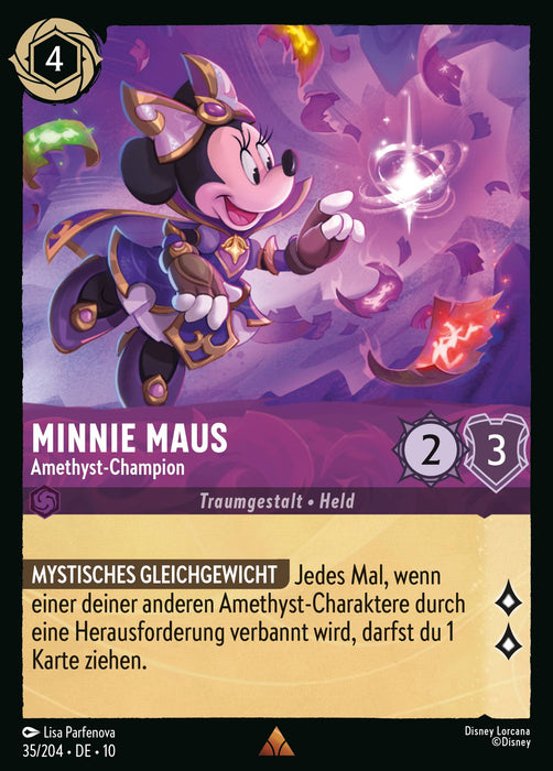 Minnie Maus - Amethyst-Champion 10WHI-035 Rare Deutsch