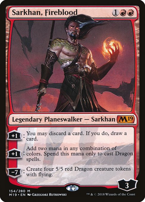 Sarkhan, Fireblood M19-154 Mythic Englisch