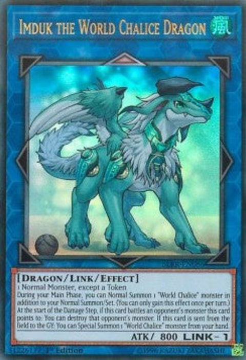 Imduk the World Chalice Dragon BLRR-EN086 Ultra Rare Englisch