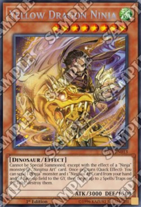 Yellow Dragon Ninja SHVA-EN013 Secret Rare Englisch