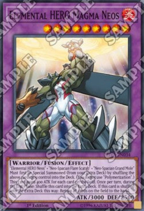 Elemental HERO Magma Neos SHVA-EN034 Super Rare Englisch