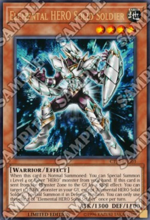 Elemental HERO Solid Soldier CT15-EN003 Ultra Rare Englisch
