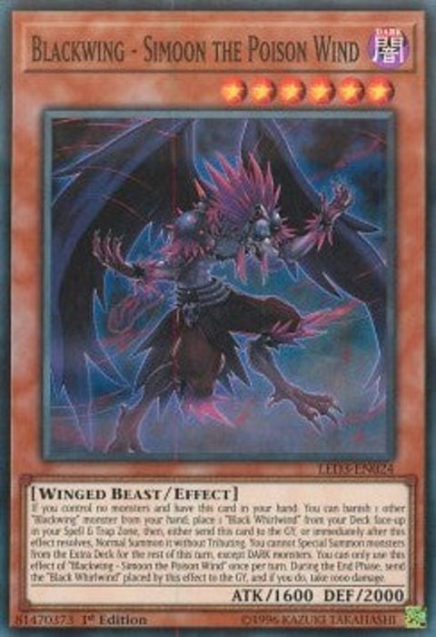 Blackwing - Simoon the Poison Wind LED3-EN024 Super Rare Englisch
