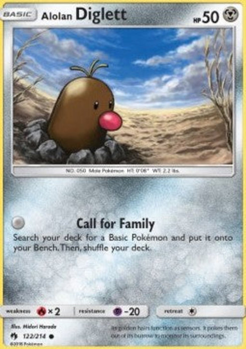 Alolan Diglett LOT-122 Common Deutsch