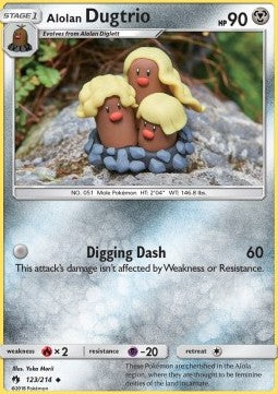 Alolan Dugtrio LOT-123 Uncommon Deutsch