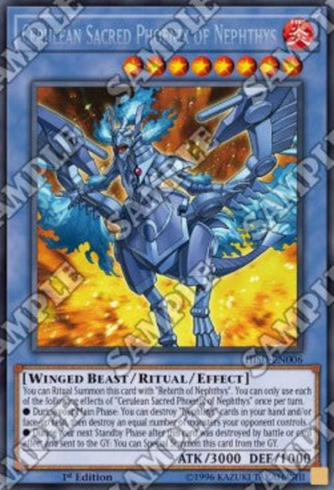 Cerulean Sacred Phoenix of Nephthys HISU-EN006 Secret Rare Englisch