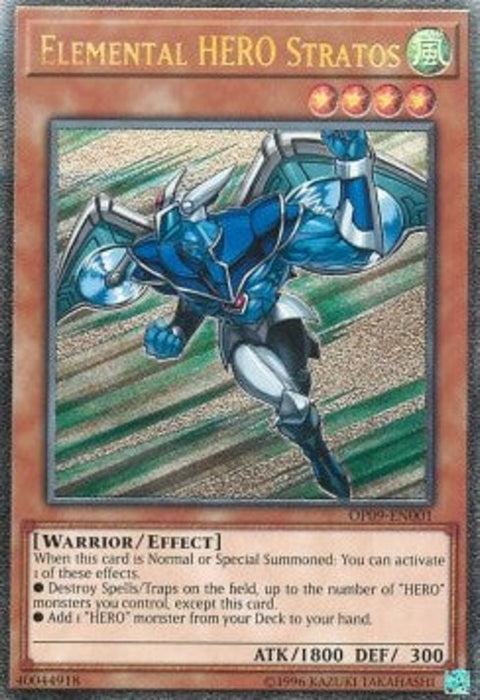 Elemental HERO Stratos OP09-EN001 Ultimate Rare Englisch