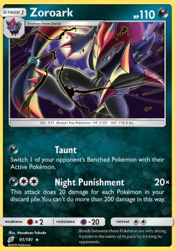 Zoroark TEU-91 Holo Rare Deutsch