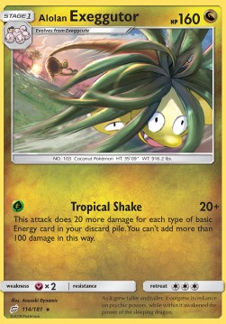 Alolan Exeggutor TEU-114 Rare Englisch