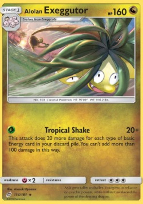 Alolan Exeggutor TEU-114 Rare Englisch