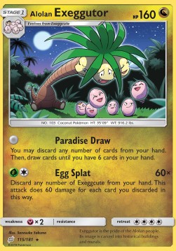 Alolan Exeggutor TEU-115 Rare Deutsch