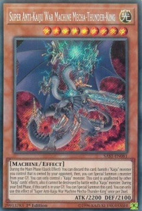 Super Anti-Kaiju War Machine Mecha-Thunder-King SAST-EN081 Secret Rare Englisch