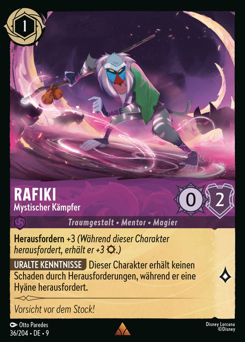 Rafiki - Mystischer Kämpfer 9FAB-036 Rare Deutsch