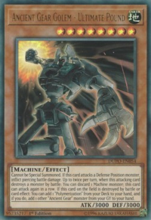 Ancient Gear Golem - Ultimate Pound DUPO-EN054 Ultra Rare Englisch