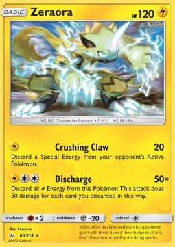 Zeraora UNB-60 Rare Englisch