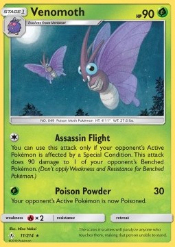 Venomoth UNB-11 Rare Englisch