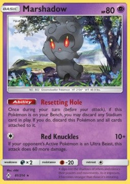 Marshadow UNB-81 Holo Rare Deutsch