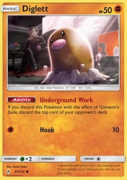 Diglett UNB-85 Common Englisch