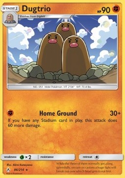 Dugtrio UNB-86 Rare Englisch