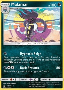 Malamar UNB-119 Holo Rare Englisch