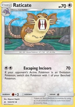 Raticate UNB-144 Uncommon Englisch